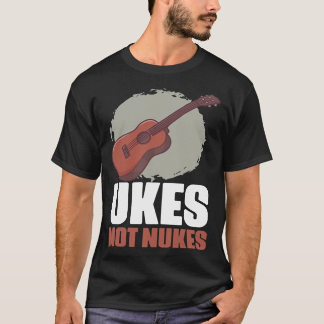 Camiseta Retro Music Instruments Ukulele Guitars for Instru (Frente)