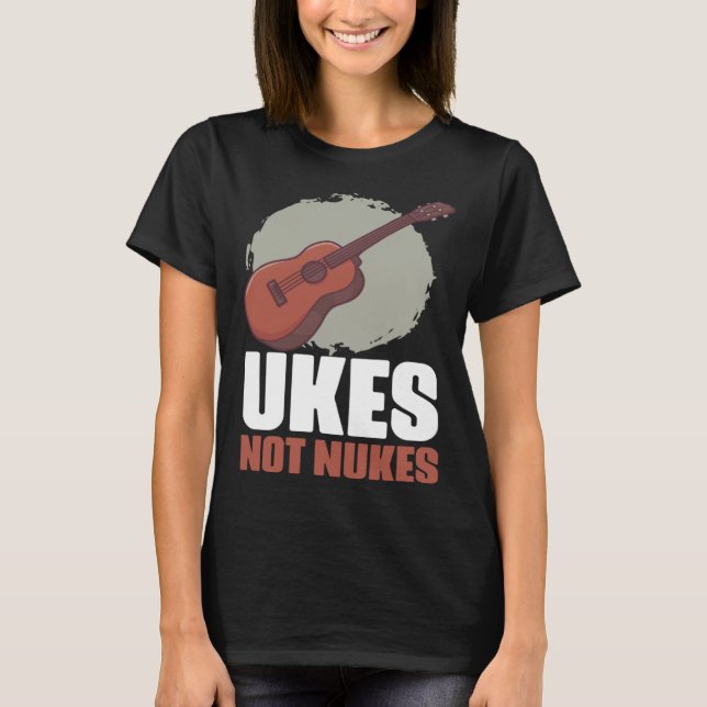 Camiseta Retro Music Instruments Ukulele Guitars for Instru (Frente)
