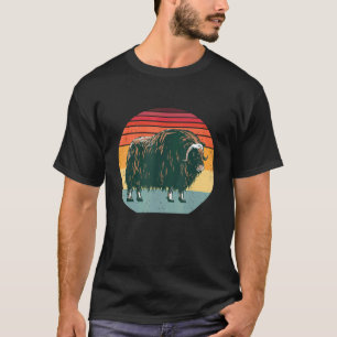 Camiseta Retro Musk Oxen Musk Ox Árctico Umingmak Ala