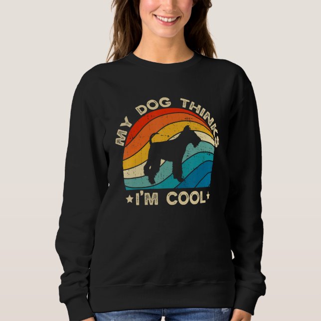 Camiseta Retro My Dog Thinks I'm Cool Fox Terrier Dog Lover (Frente)