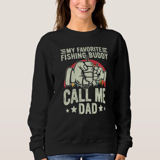 Camiseta Retro My Favorite Fishing Buddy Call Me Dad Fishin (Frente)