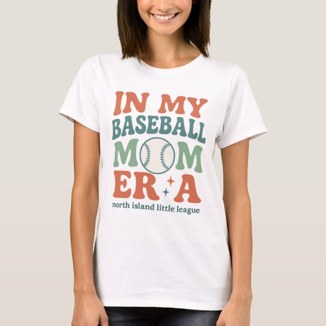 Camiseta Retro "Na Minha Era Da Mãe Do Baseball" (Frente)