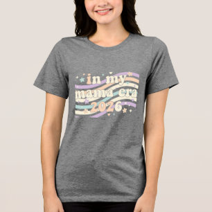 Camiseta Retro Na Minha Era de Mãe 2026 Pastel Groovy Mater