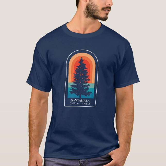 Camiseta Retro Nantahala National Forest North Carolina Hik (Frente)