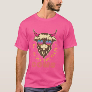Camiseta Retro Não Coloque As Vacas Fluffy Vintage Bison Bu