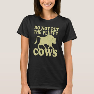 Camiseta Retro Não Coloque As Vacas Fluffy Vintage Bison Bu