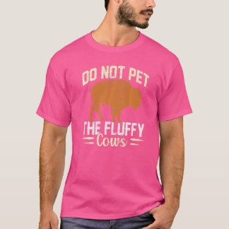 Camiseta Retro Não Coloque As Vacas Fluffy Vintage Bison Bu