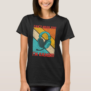 Camiseta Retro não ouve você Estou jogando jogador Vestindo