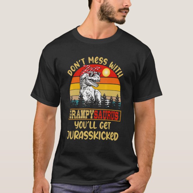 Camiseta Retro Não se meta com Grampysaurus Você vai pegar  (Frente)