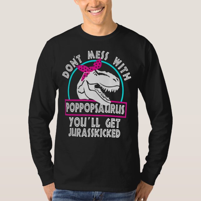 Camiseta Retro Não se meta com Poppopsaurus Você vai pegar  (Frente)