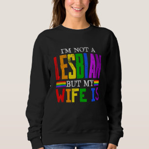 Camiseta Retro, não sou lésbica, mas minha esposa é Lgbt Ra