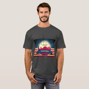 Camiseta Retro Nashville Tennessee Skyline