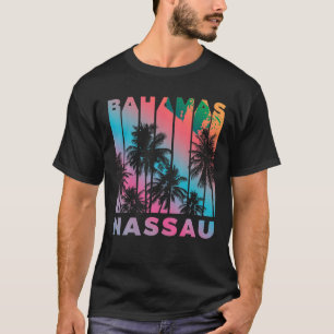 Camiseta Retro Nassau Bahamas Beach Fan Palm Tree Legal Sou