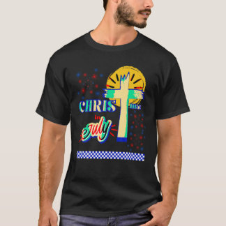 Camiseta Retrô Natal Em Julho, Cristão Jesus Deus Verão