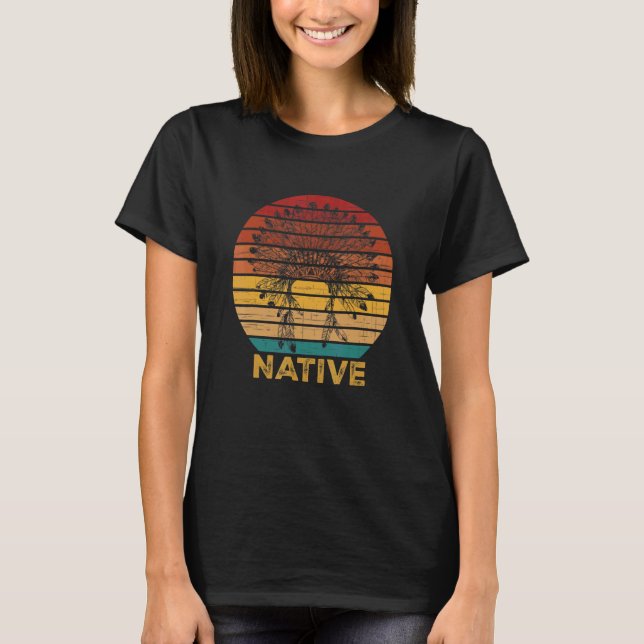 Camiseta Retro Native American Headdress Indian Chief Men W (Frente)