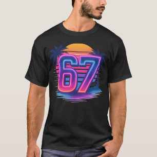Camiseta Retro Neon 67 Estética