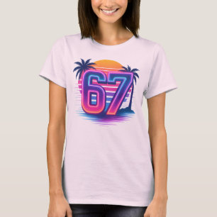 Camiseta Retro Neon 67 Estética