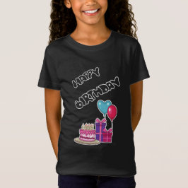 Camiseta Retro Neon Bubble Text Happy Birthday