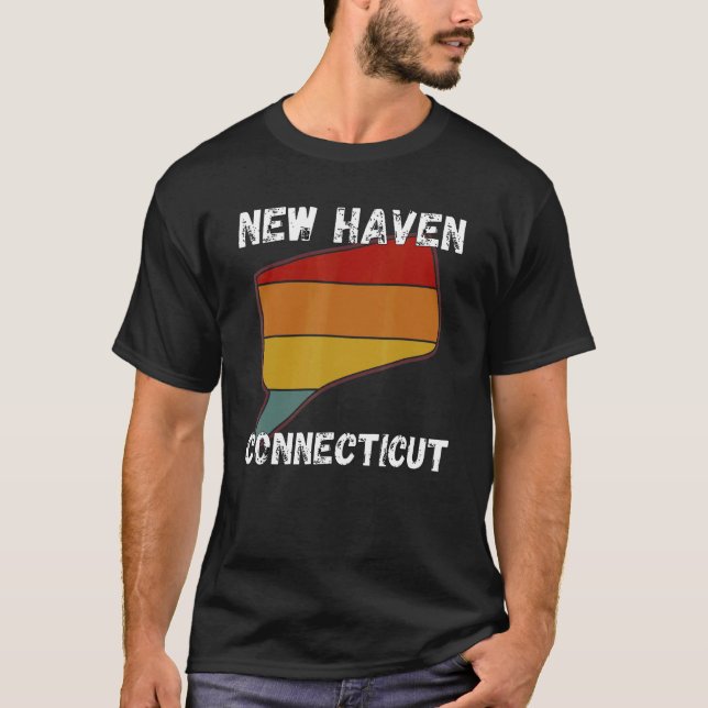 Camiseta Retro New Haven Connecticut Roupa (Frente)