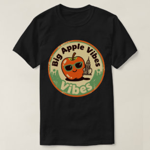 Camiseta Retro New York_ Apple com Empire State Building