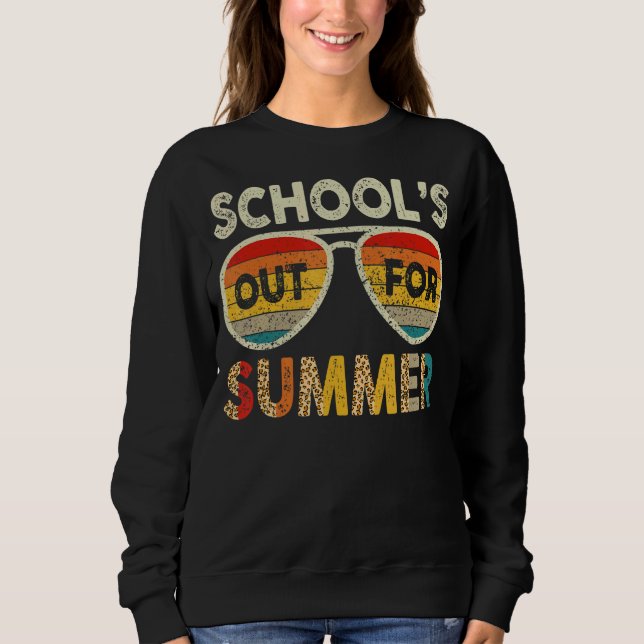 Camiseta Retrô No Último Dia Das Escolas No Verão Te (Frente)