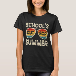 Camiseta Retrô No Último Dia Das Escolas No Verão Te