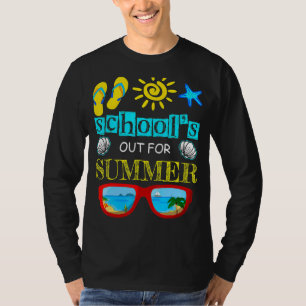 Camiseta Retrô No Último Dia Das Escolas No Verão Te