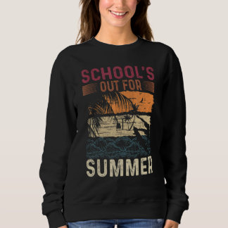 Camiseta Retrô No Último Dia Das Escolas No Verão Te