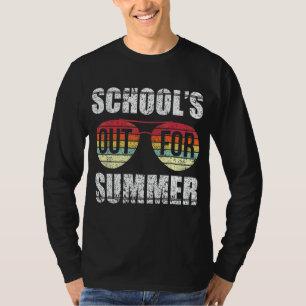 Camiseta Retrô No Último Dia Das Escolas No Verão Te