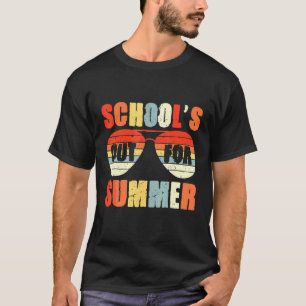 Camiseta Retrô No Último Dia Das Escolas Para O Professor D