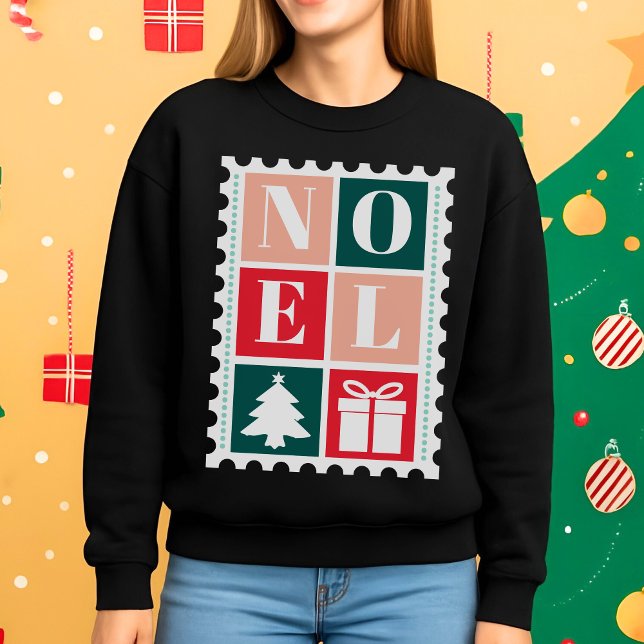 Camiseta Retro Noel Christmas Postage Stamp (Criador carregado)