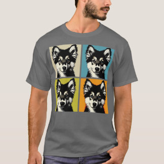 Camiseta Retro Norueguês Elkhound Art Cute Puppy
