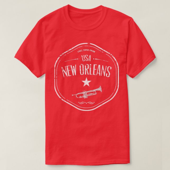 Camiseta Retro Nova Orleans Nova Orleans Jazz Gift  (Frente do Design)