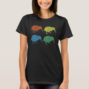 Camiseta Retro Nova Zelândia NZ Cute Kiwi Bird Souvenir