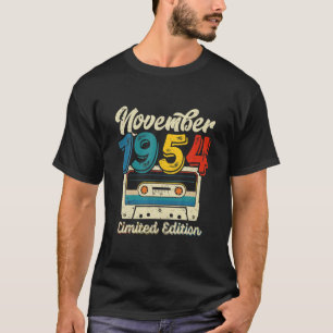 Camiseta Retro Novembro De 1954 Cassette Tape 67Th Birthday
