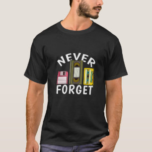 Camiseta Retro Nunca Esqueça o Reco de Cassete de Vídeo de