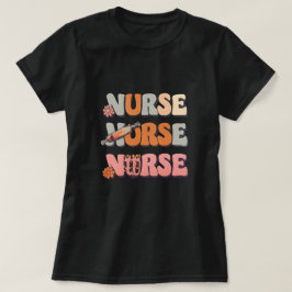 Camiseta Retro Nurse Graphic Design 