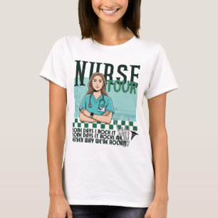 Camiseta Retro Nurse Tour, Trendy Nurse Life, enfermeira le