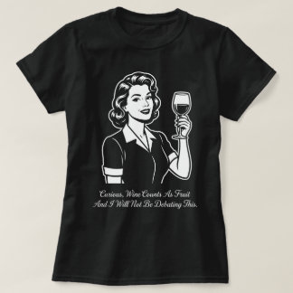 Camiseta Retro 'O Vinho Conta Como Fruta'