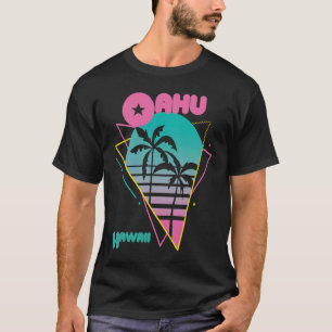 Camiseta Retro Oahu Hawaii Palmeiras Oceanas