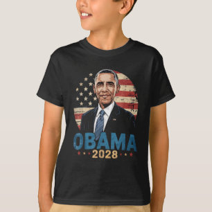Camiseta Retro Obama Vintage Presidente 2028 Obama