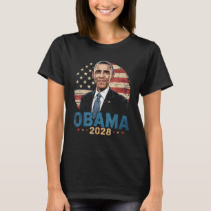 Camiseta Retro Obama Vintage Presidente 2028 Obama