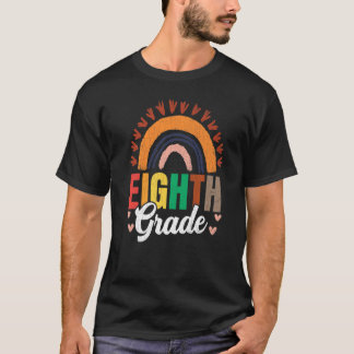 Camiseta Retro Oitavo Ano De Volta Ao Gráfico Escolar