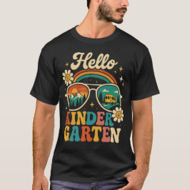 Camiseta Retro Olá Jardim de Infância de volta aos óculos d