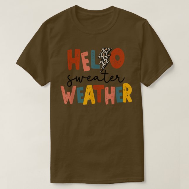 Camiseta Retro Olá Sweater Weather Bolt Feliz F (Frente do Design)