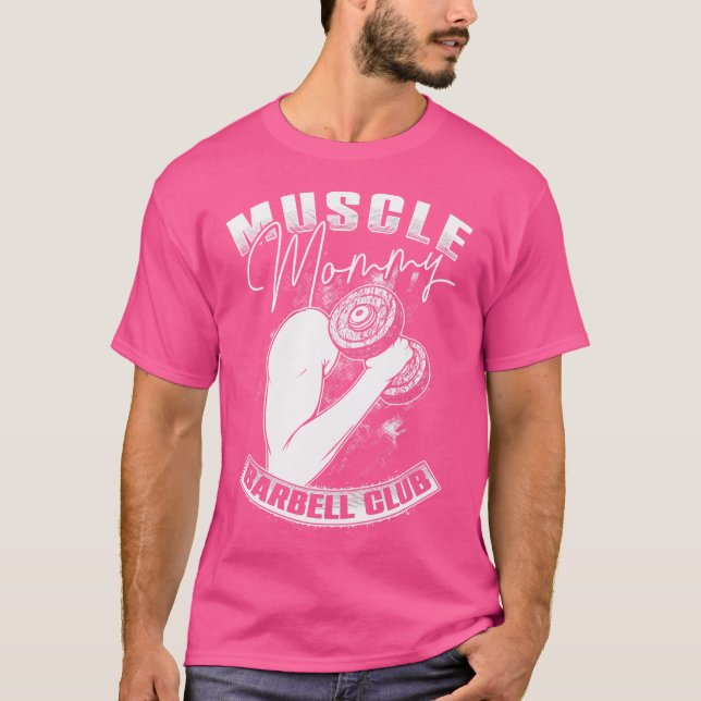Camiseta Retro Old School Gym Muscle Mamãe Barriga Levantan (Frente)
