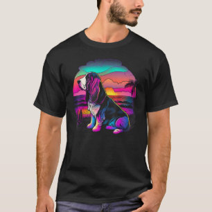 Camiseta Retro Ondas Sintéticas Neon 80 Vaporwave Bas