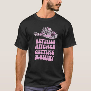 Camiseta Retro Ondulado Casando-se Ficando Alvoroçado Despe