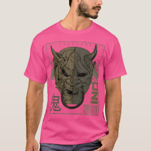 Camiseta Retro Oni Cyberpunk Samurai Arts Para Bushido Warr