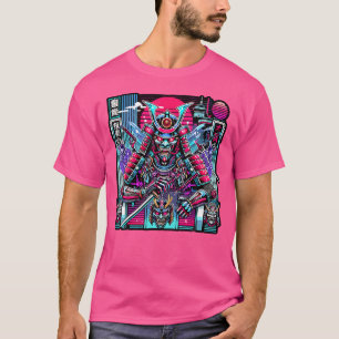 Camiseta Retro Oni Cyberpunk Samurai Arts Para Bushido Warr